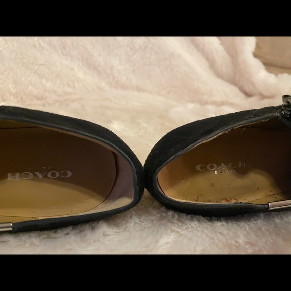 Coach black suede snake skin booties - Picture 7 of 10